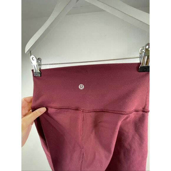 Lululemon Wunder Under Burgundy Full Length Leggings Size 4 - Picture 4 of 5